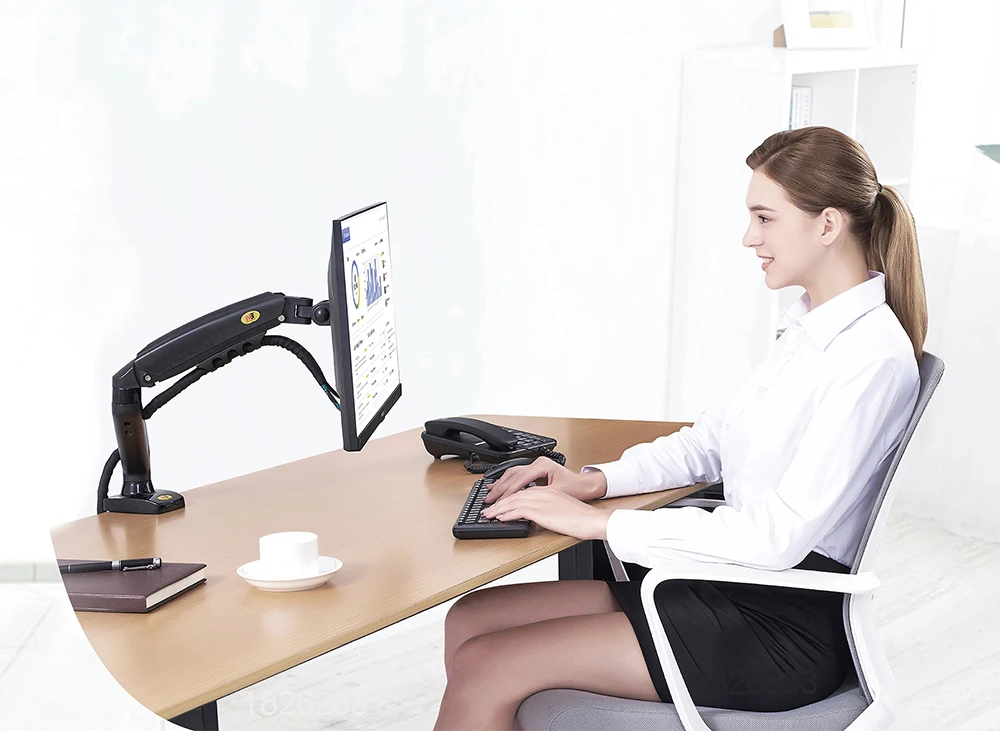 Ergonomic Gas Spring Monitor Arm – Fits 17–30'' LED/LCD Screens, Heavy-Duty Adjustable Holder (2–9kg Load) - Image 11